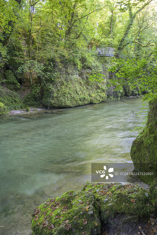 奥地利下奥地利州普尔加施塔特恩的埃尔劳夫峡谷观景台图片素材