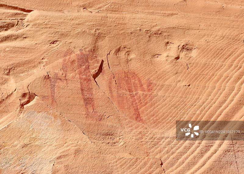 犹他州圣拉斐尔膨胀区巴克霍恩溪娱乐区的象形文字图片素材