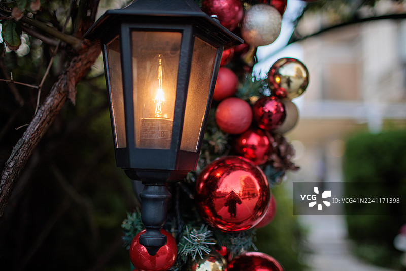 日本东京惠比寿的圣诞装饰图片素材