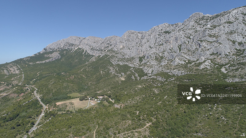 普罗旺斯圣塞尔酒庄，普伊卢贝尔，普罗旺斯葡萄园图片素材