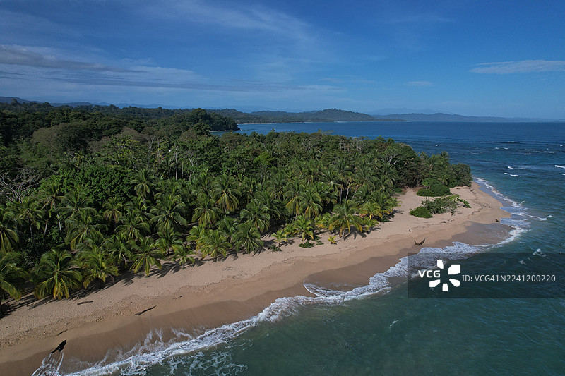 哥斯达黎加，利蒙省，普韦托维耶霍村附近的蓬塔乌瓦海滩，中美洲图片素材