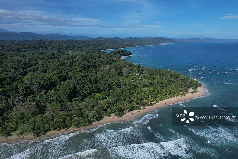 哥斯达黎加，利蒙省，普韦托维霍村附近的蓬塔乌瓦海滩，中美洲图片素材