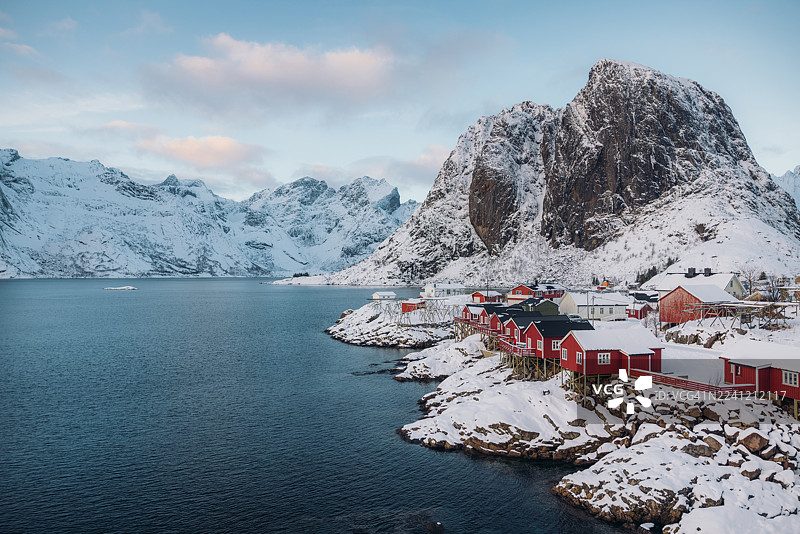 罗弗敦群岛的戏剧性冬季景观图片素材