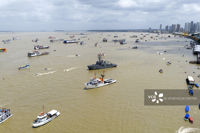 宗教 - 巴西贝伦的河上游行图片素材