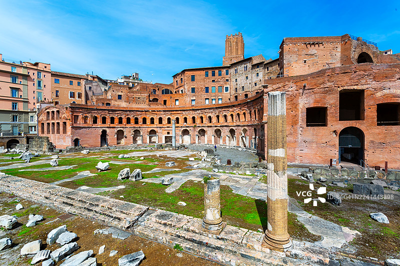 古罗马遗迹——图拉真市场，位于意大利罗马图片素材