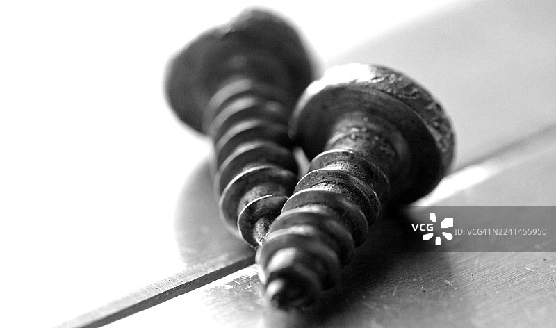 马克螺丝，黑白图片素材