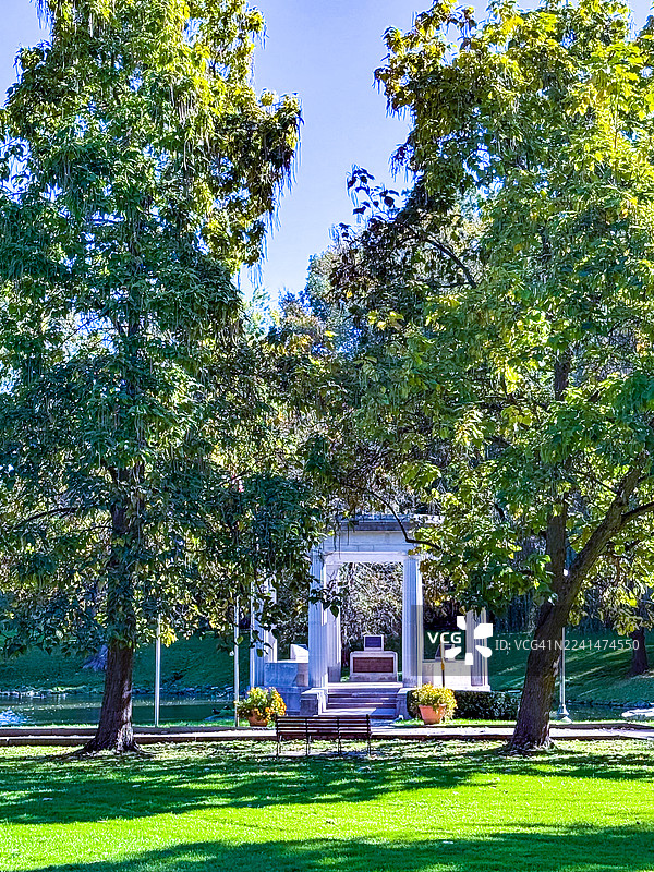 国会公园和萨拉托加斯普林斯的第一次世界大战纪念馆图片素材