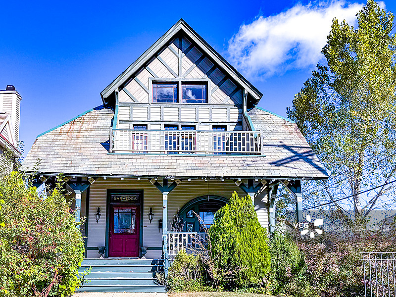 前阿迪朗达克铁路总部和仓库，现为萨拉托加泉的住宅楼图片素材