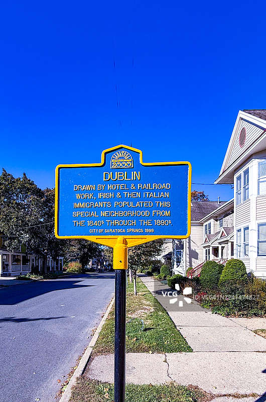 萨拉托加泉比克曼街艺术区的都柏林标志图片素材