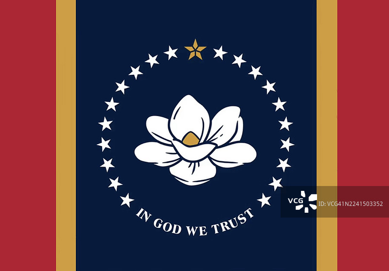 2021年采用的密西西比州州旗图片素材