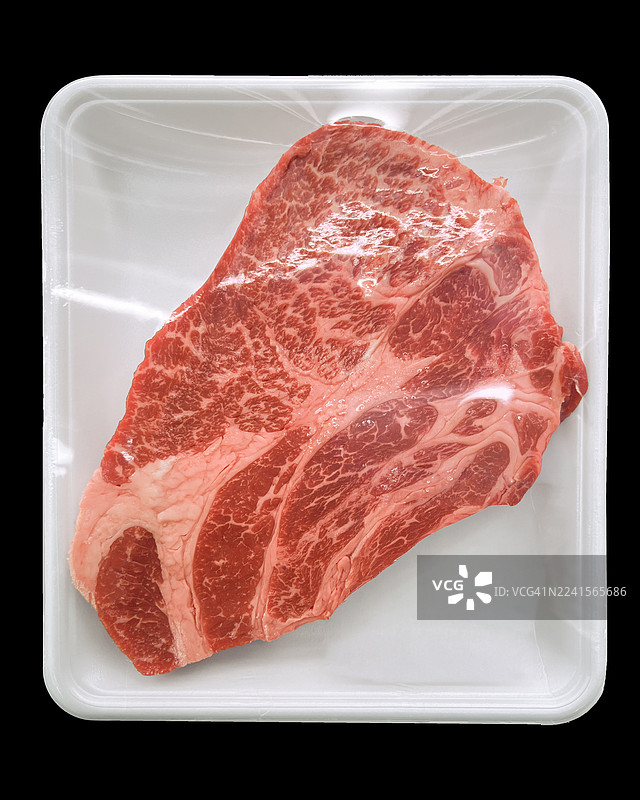 美国顶级安格斯牛肉眼心部位切块牛排图片素材