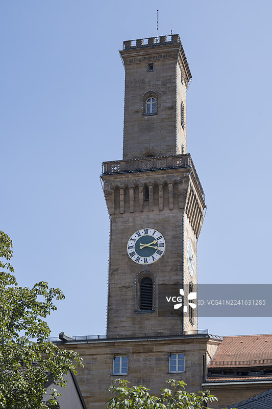 市政厅塔楼，菲尔特，中法兰克尼亚，法兰克尼亚，巴伐利亚，德国图片素材