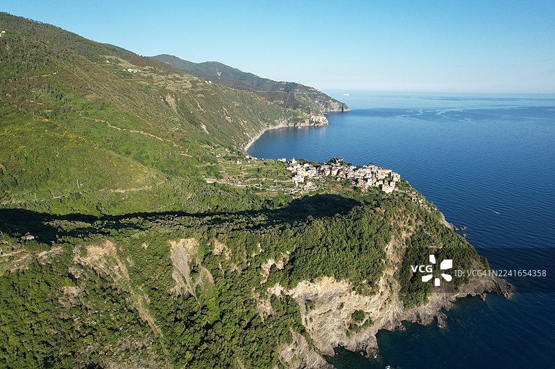 意大利利古里亚大区五渔村国家公园，拉斯佩齐亚省科尔尼利亚村图片素材