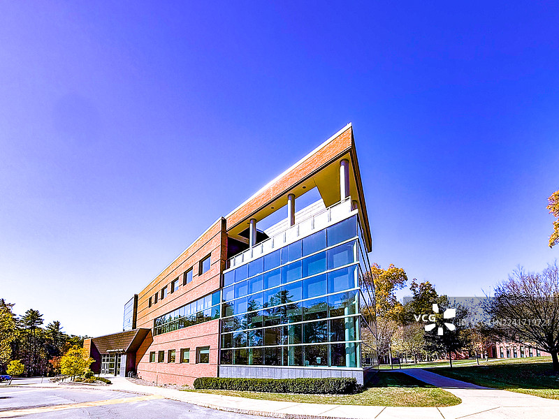 斯基德莫尔学院阿瑟·赞克尔音乐中心的外部，萨拉托加斯普林斯图片素材