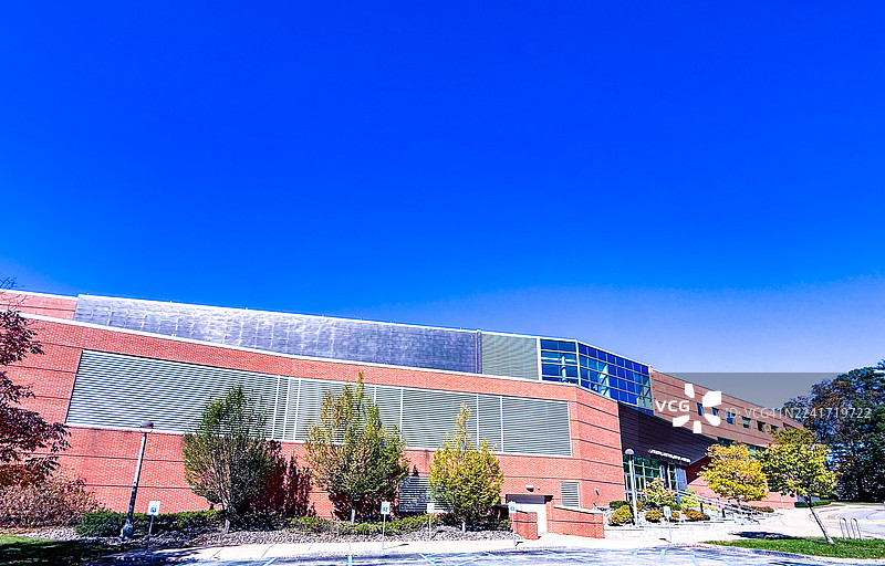 斯基德莫尔学院阿瑟·赞克尔音乐中心外观，萨拉托加斯普林斯图片素材