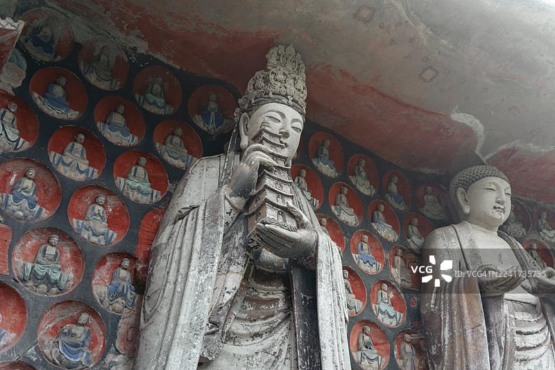 重庆卧佛石像图片素材