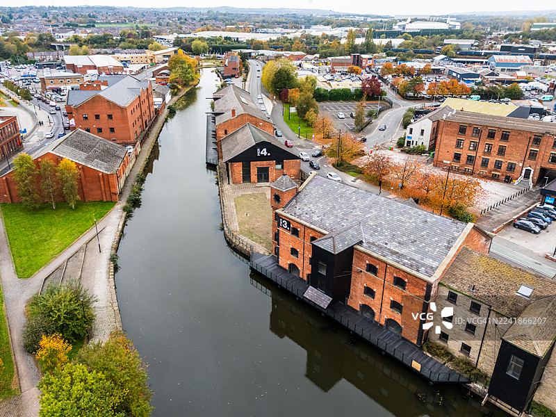 维根码头鸟瞰图图片素材