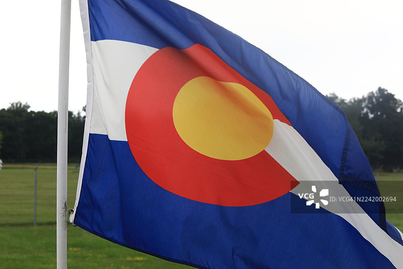 展示的科罗拉多州旗图片素材