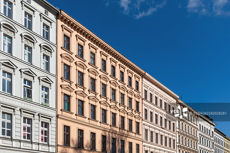 历史住宅建筑的外墙图片素材