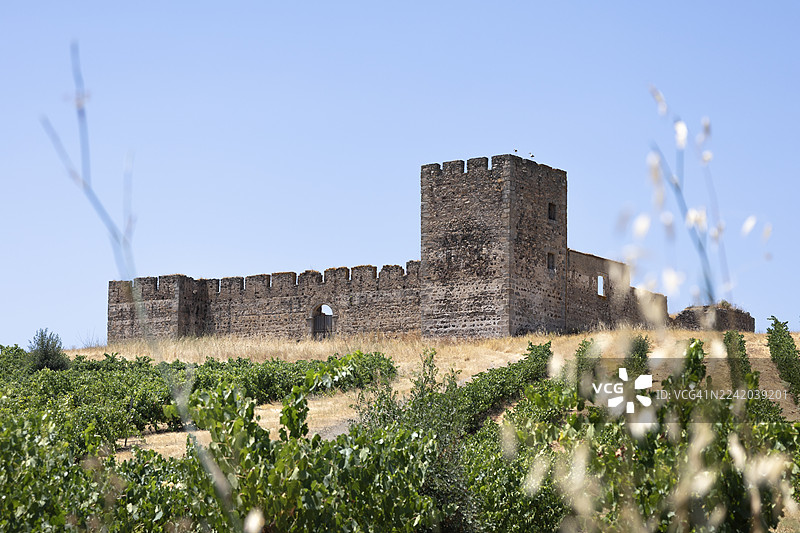 瓦隆戈城堡的遗址，中世纪，国家纪念碑图片素材