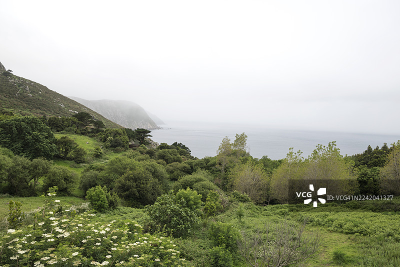 西班牙加利西亚圣安德烈斯德泰伊西多海岸风光图片素材