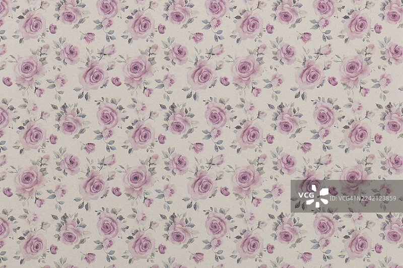 带有白色底纹的粉色碎花图案面料图片素材