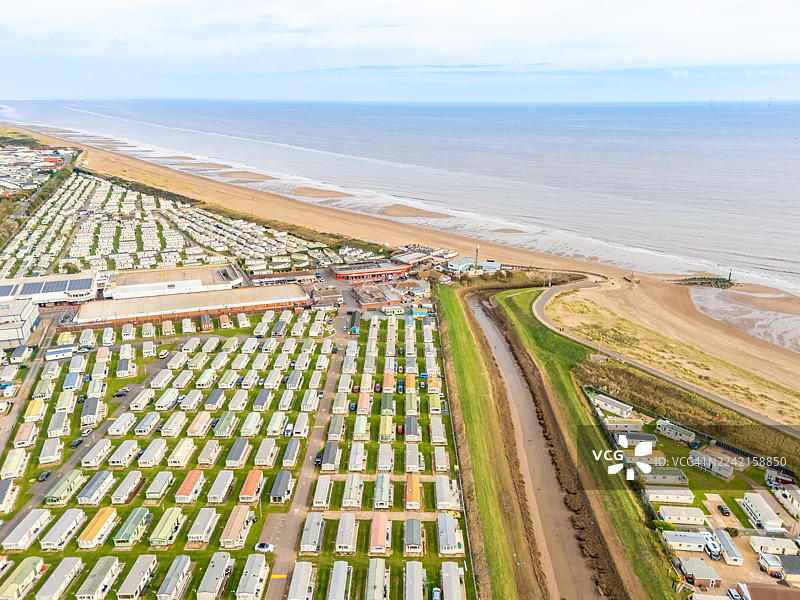 英国英戈尔梅尔斯的成排的移动房屋图片素材