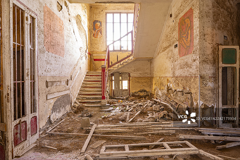 意大利托斯卡纳，废弃的农场图片素材