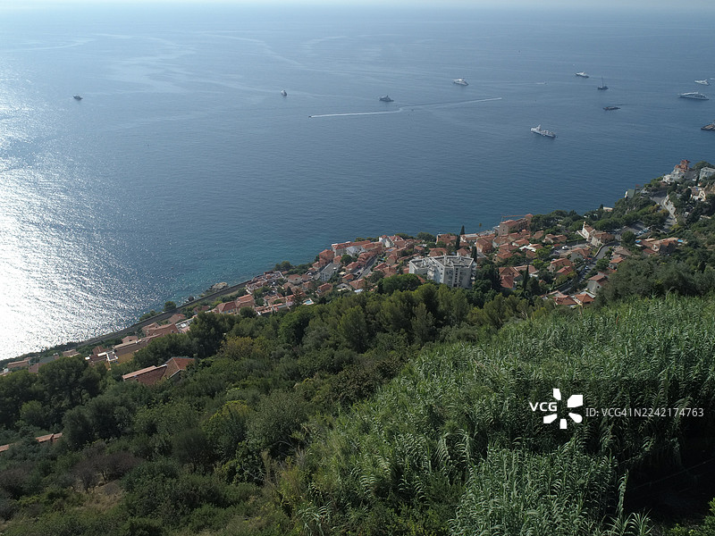 法国滨海阿尔卑斯省，联合国教科文组织世界遗产地，罗克布吕讷-卡普马丹村图片素材