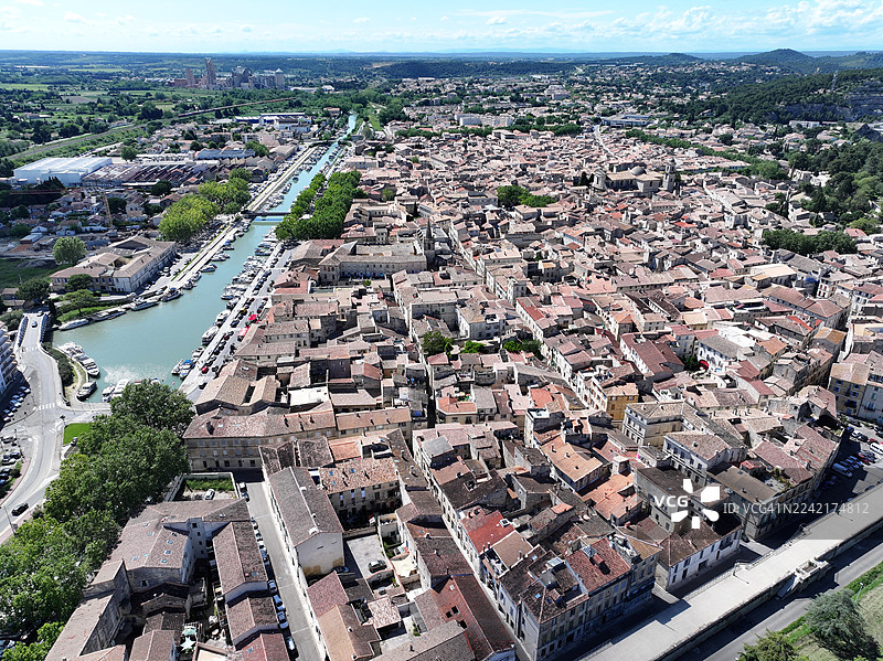 法国罗纳河畔的博凯尔市图片素材