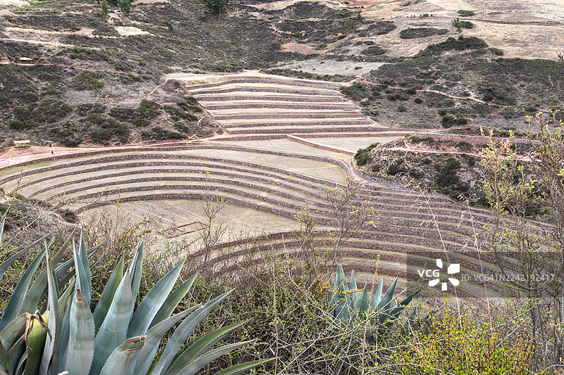 秘鲁莫雷遗址的景观图片素材