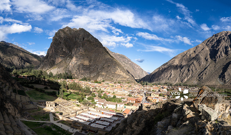 秘鲁奥扬泰坦博全景图片素材