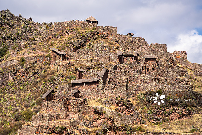 秘鲁皮萨克附近印加遗址中的城堡图片素材
