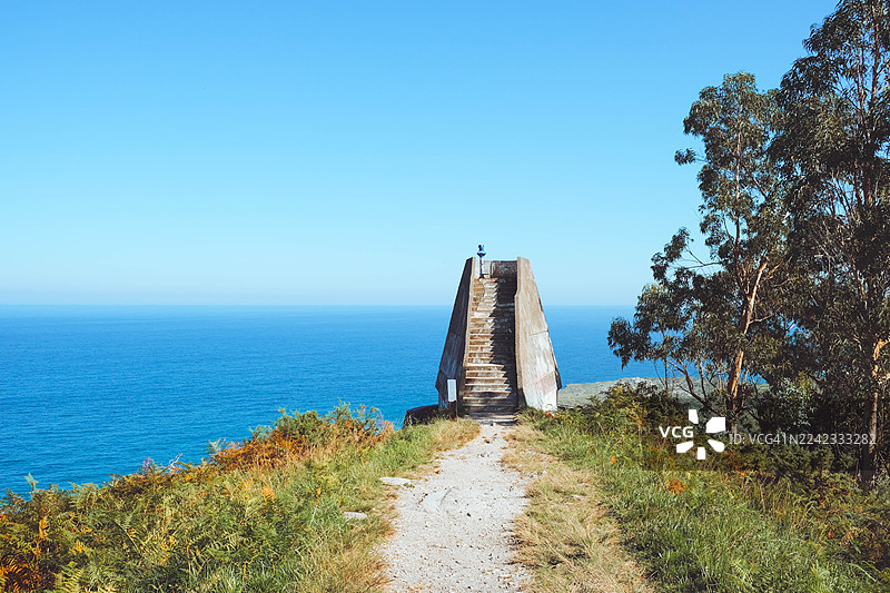 俯瞰坎塔布连海的视角图片素材