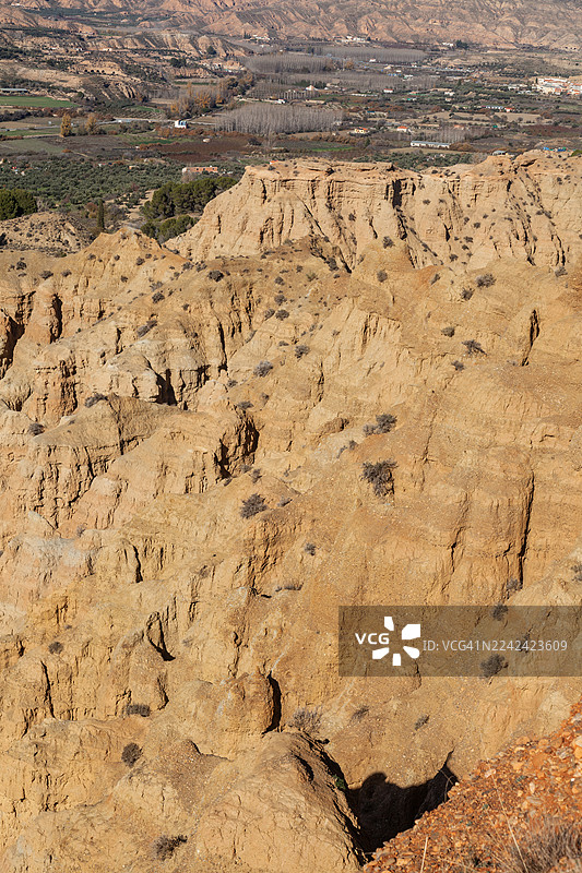 格拉纳达地质公园的岩石构造，取景于“世界尽头观景点”。图片素材
