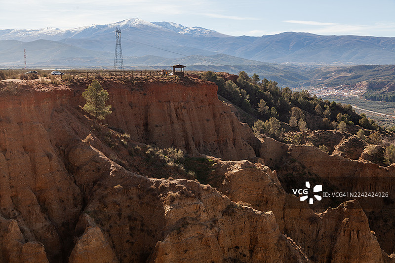 格拉纳达地质公园的岩石构造，摄于“世界尽头观景台”（El mirador del fin del mundo）图片素材