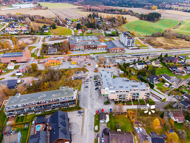 斯皮克施塔（Spikkestad）- 挪威阿斯克尔市镇的一个定居点图片素材
