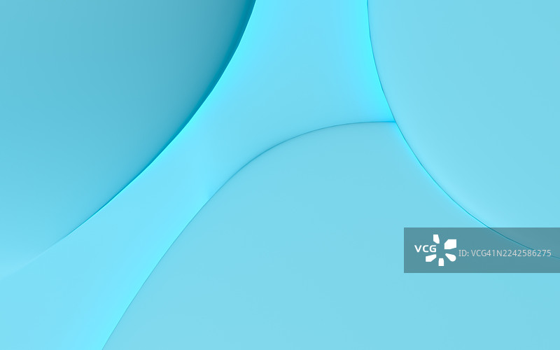 蓝色抽象背景，带有弯曲的形状，适用于现代设计和科技项目图片素材