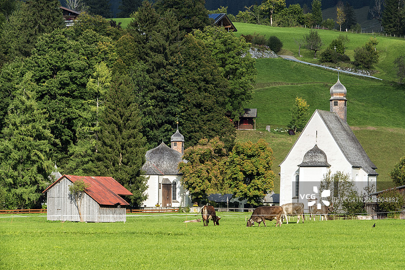 洛雷托小教堂，上阿尔高，上阿尔高，阿尔高，巴伐利亚，德国图片素材