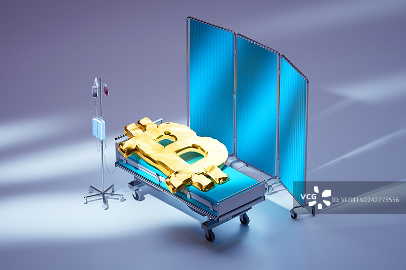 医院里的比特币标志图片素材