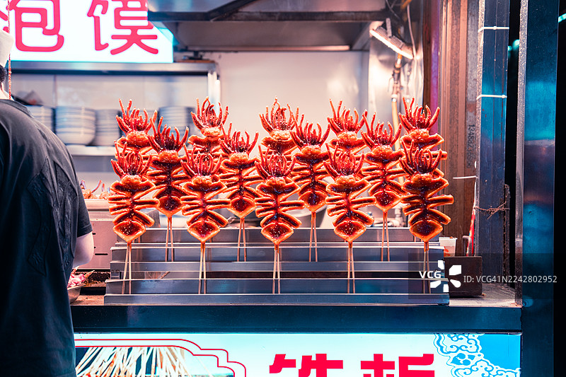 中国西安市回民街夜市图片素材