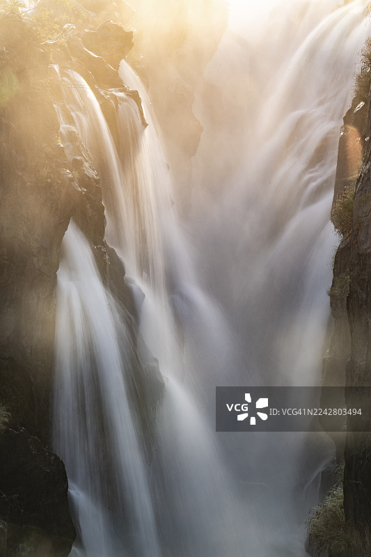 细节，埃普帕瀑布，埃普帕瀑布的水，考科维尔德，纳米比亚图片素材