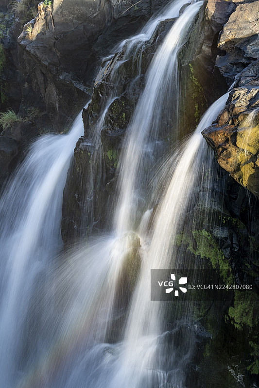 细节，埃普帕瀑布，埃普帕瀑布的水，考科维尔德，纳米比亚图片素材