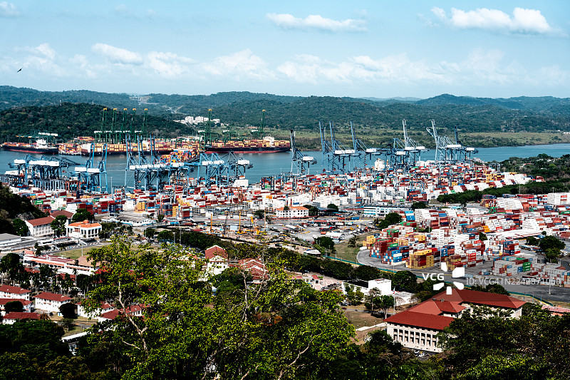 巴拿马运河西入口图片素材