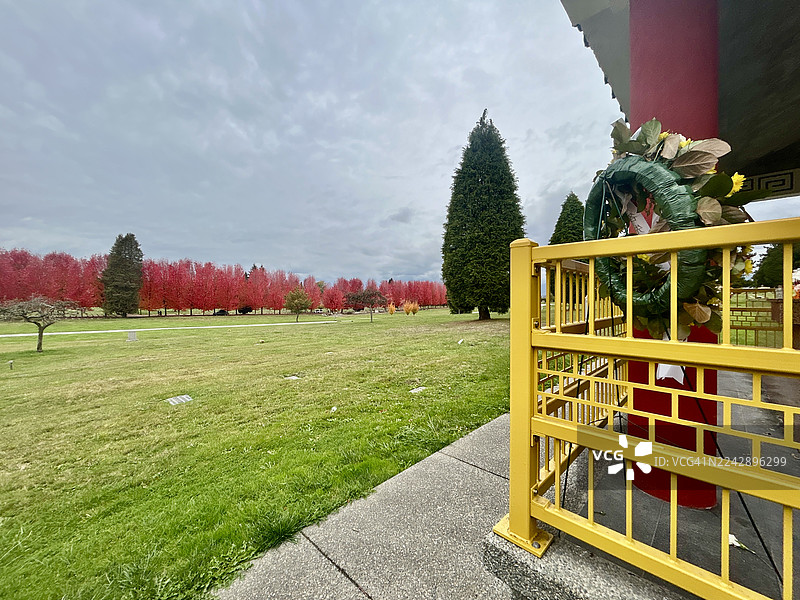 秋季的墓地图片素材