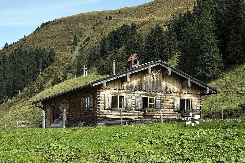 埃诺茨巴赫后山阿尔卑，埃诺茨巴赫，奥伯斯特多夫，上阿尔高，阿尔高，巴伐利亚，德国图片素材