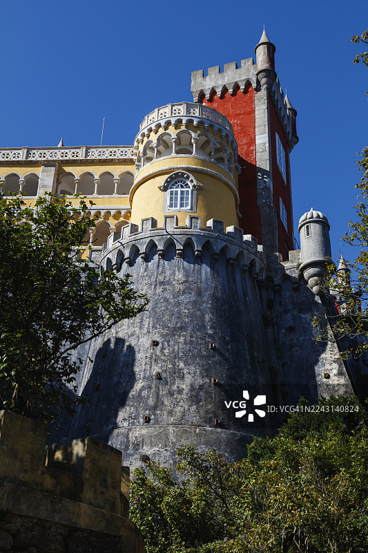 葡萄牙辛特拉佩纳宫外景图片素材