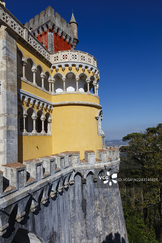 葡萄牙辛特拉佩纳宫外景图片素材