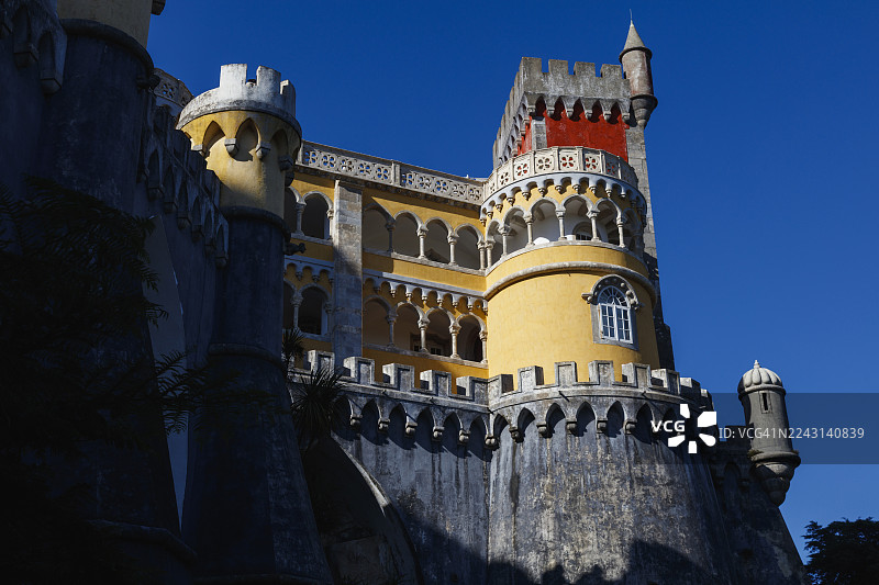 葡萄牙辛特拉，佩纳宫外景图片素材