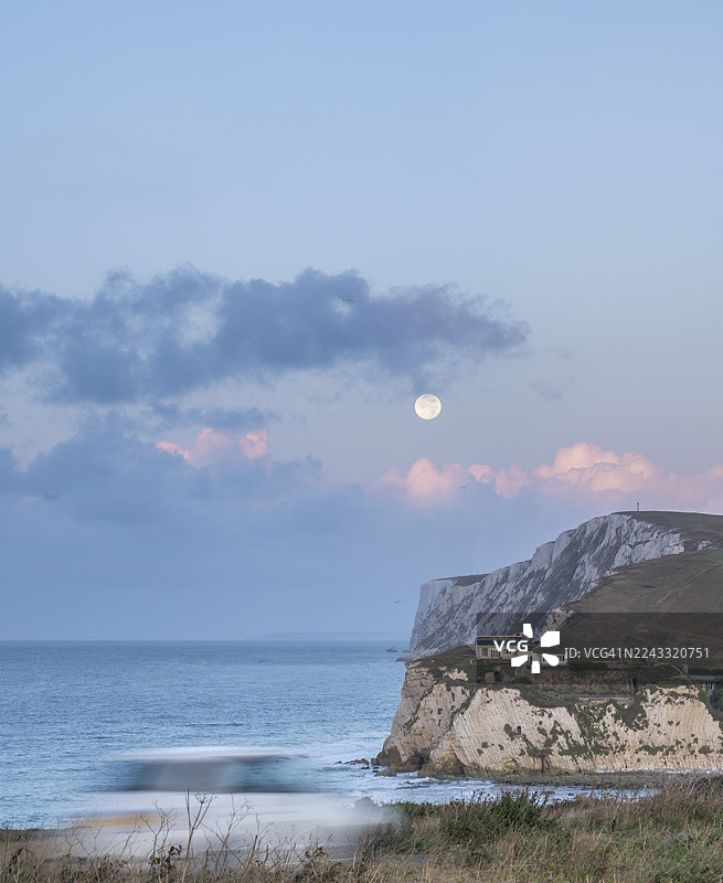 英国海岸线，怀特岛图片素材